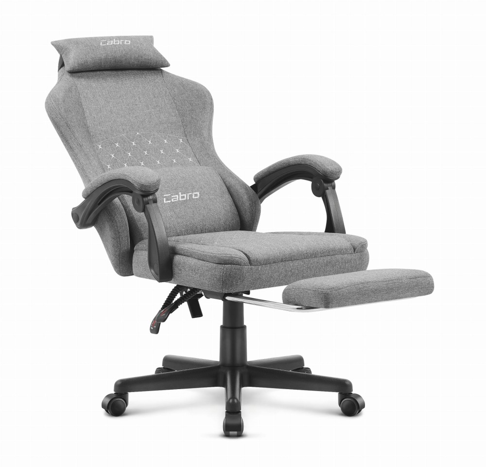 Fotel gamingowy Cabro C503 Szary Czarny Tkanina