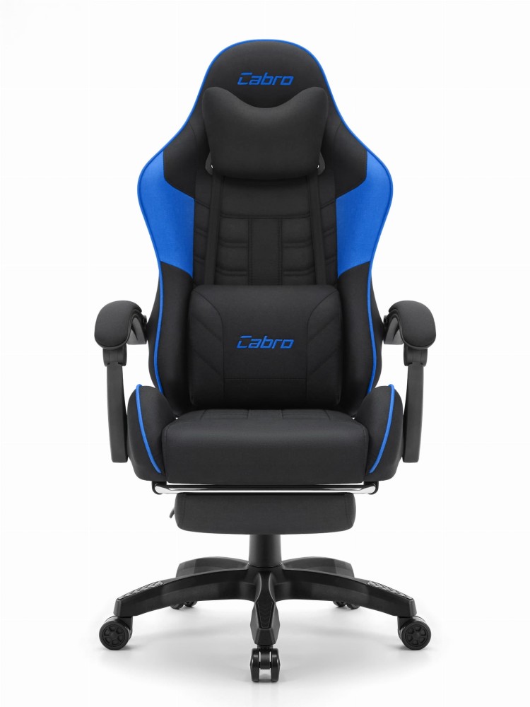 Fotel gamingowy C501 Czarny Niebieski Tkanina
