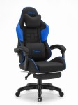 Fotel gamingowy C501 Czarny Niebieski Tkanina