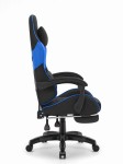 Fotel gamingowy C501 Czarny Niebieski Tkanina