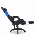 Fotel gamingowy C501 Czarny Niebieski Tkanina