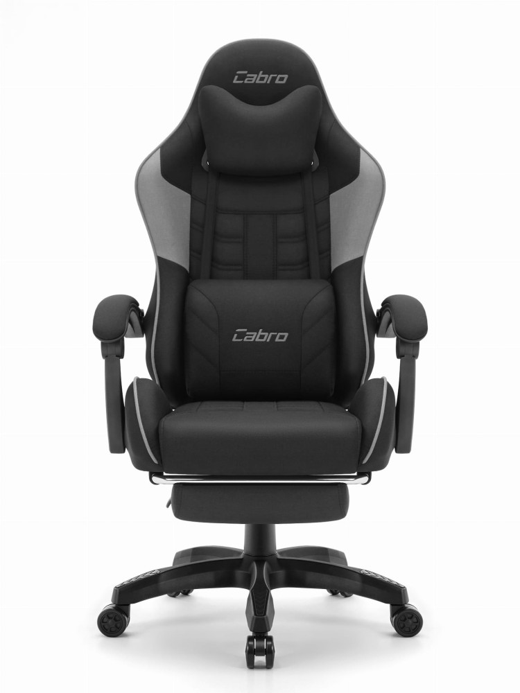 Fotel gamingowy C501 Czarny Szary Tkanina