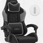 Fotel gamingowy C501 Czarny Szary Tkanina