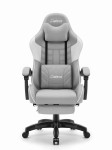 Fotel gamingowy C501 Szary Biały Tkanina