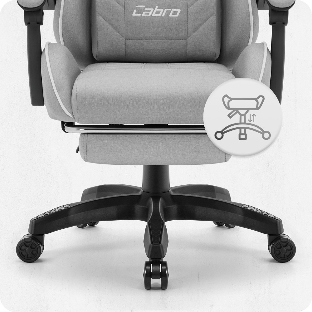 Fotel gamingowy C501 Szary Biały Tkanina