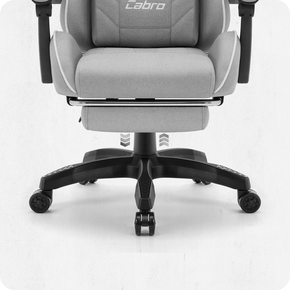 Fotel gamingowy C501 Szary Biały Tkanina