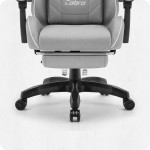 Fotel gamingowy C501 Szary Biały Tkanina