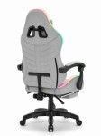 Fotel gamingowy C501 Szary LED Tkanina