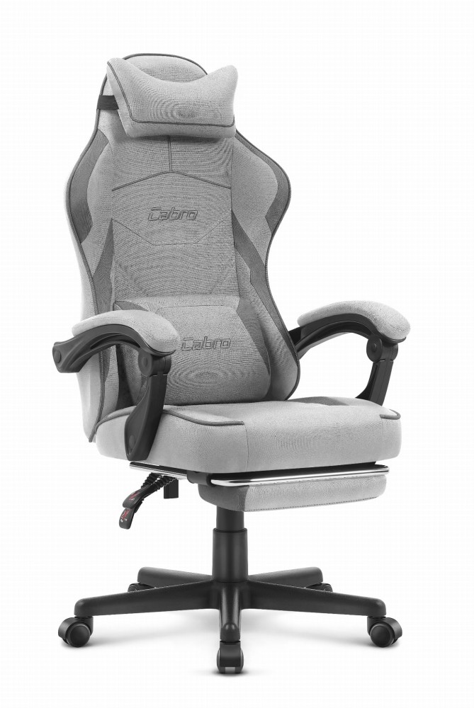 Outletowy Fotel gamingowy Cabro C502 Szary Czarny Tkanina