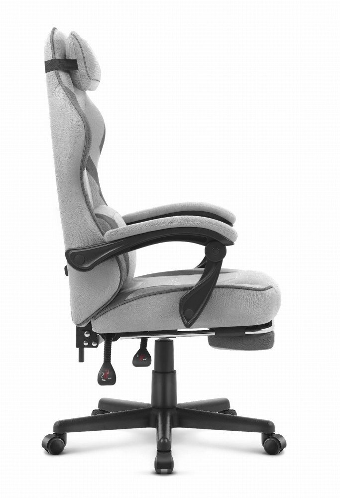 Outletowy Fotel gamingowy Cabro C502 Szary Czarny Tkanina
