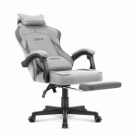 Outletowy Fotel gamingowy Cabro C502 Szary Czarny Tkanina