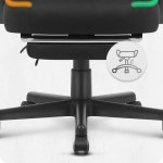 Fotel gamingowy C502 Czarny LED Tkanina