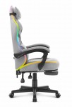 Fotel gamingowy C502 Szary LED Tkanina
