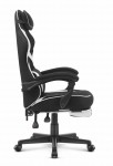 Outletowy Fotel gamingowy Cabro C502 Czarny - Biały Tkanina