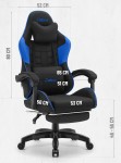 Fotel gamingowy C501 Czarny Niebieski Tkanina