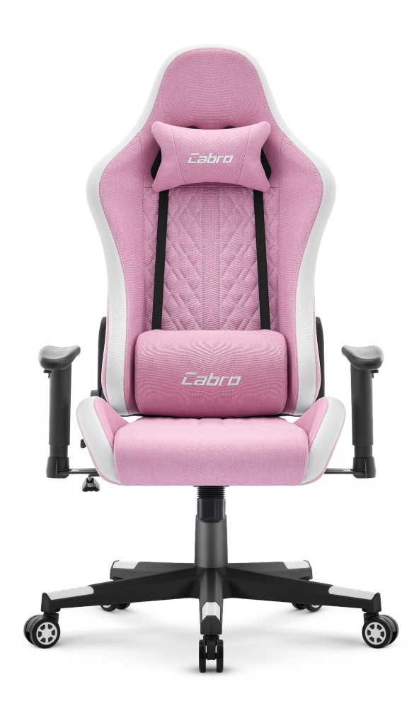 Fotel biurowy Cabro C508 Pink White Różowy Biały Tkanina