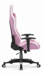 Fotel biurowy Cabro C508 Pink White Różowy Biały Tkanina