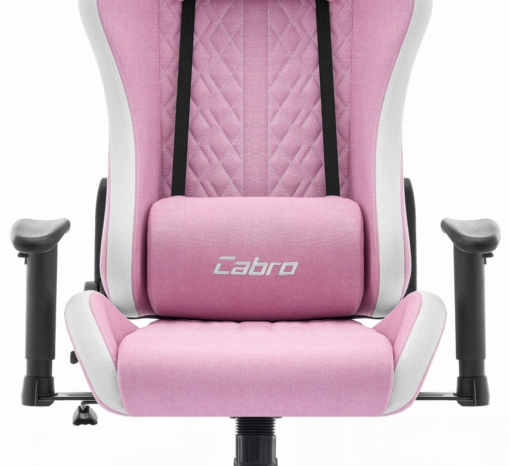 Fotel biurowy Cabro C508 Pink White Różowy Biały Tkanina