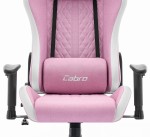 Fotel biurowy Cabro C508 Pink White Różowy Biały Tkanina