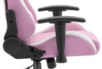 Fotel biurowy Cabro C508 Pink White Różowy Biały Tkanina