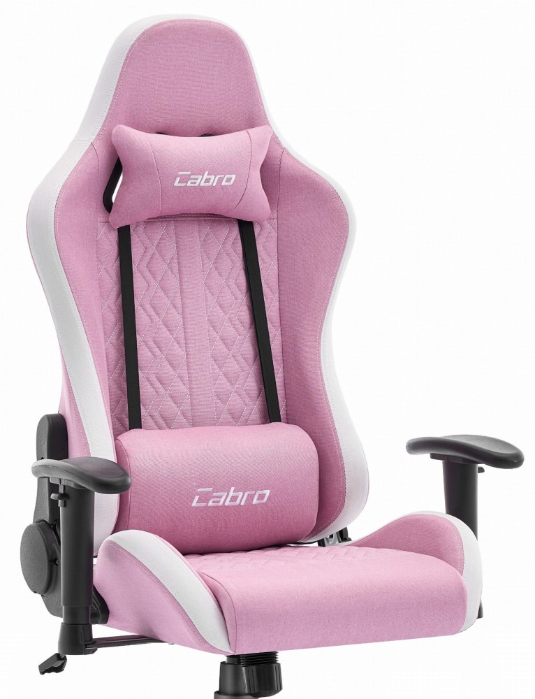Fotel biurowy Cabro C508 Pink White Różowy Biały Tkanina