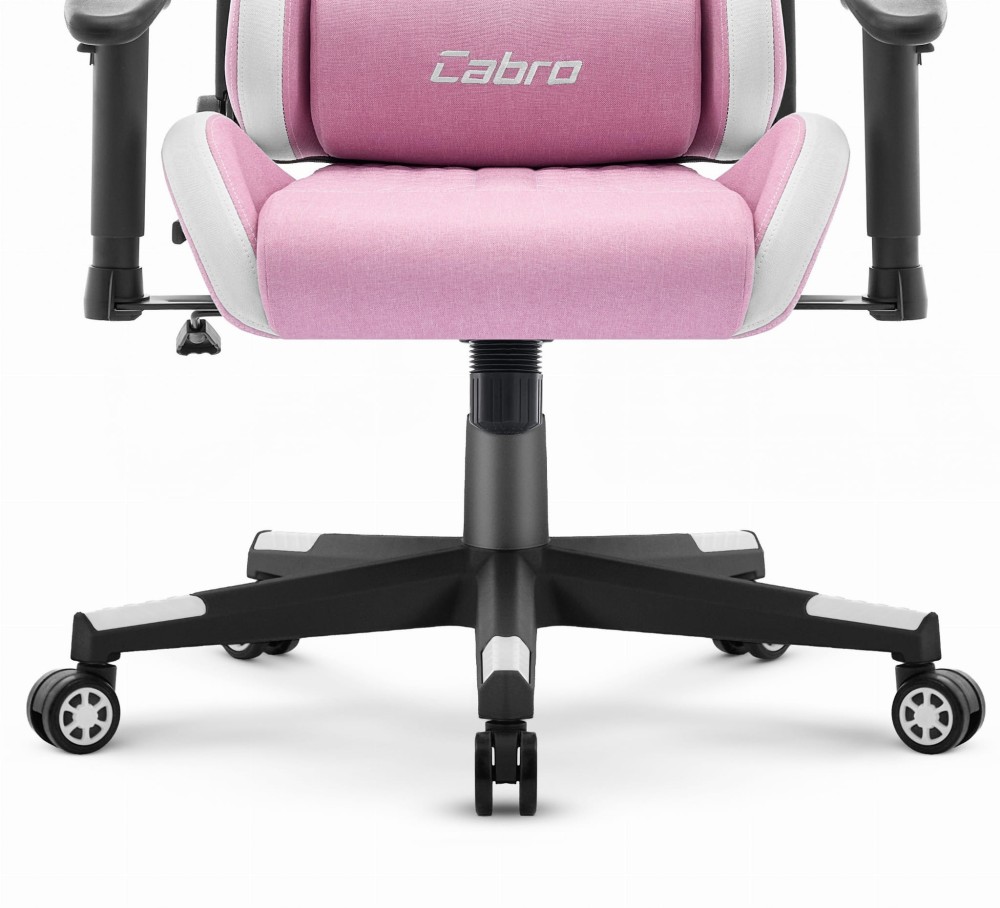 Fotel biurowy Cabro C508 Pink White Różowy Biały Tkanina