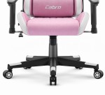 Fotel biurowy Cabro C508 Pink White Różowy Biały Tkanina