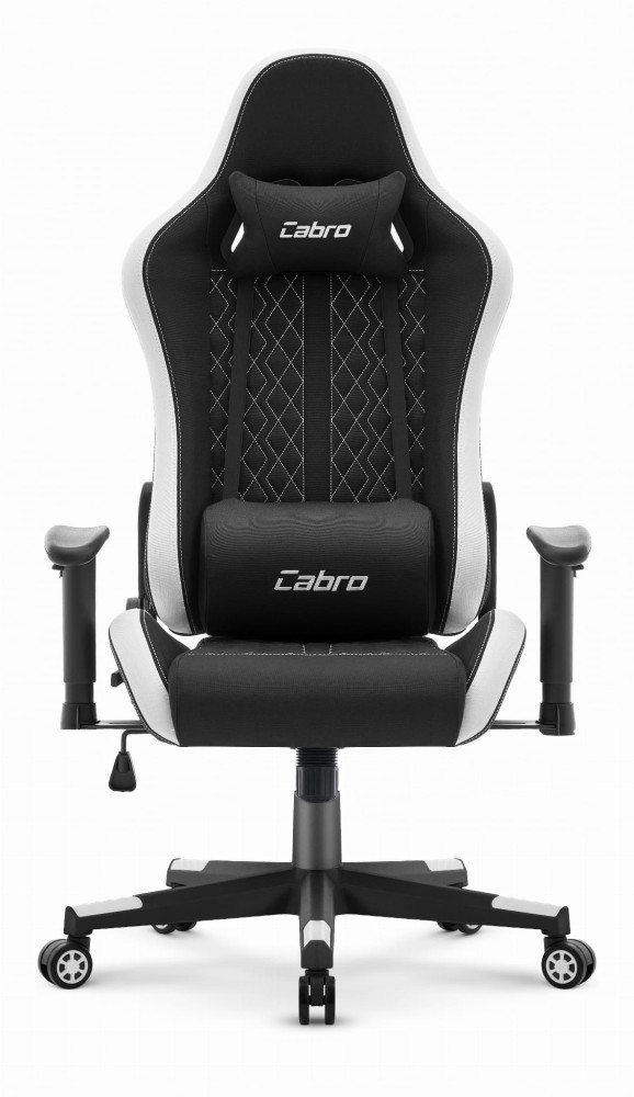 Fotel biurowy Cabro C508 Black White Czarny Biały Tkanina