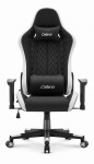 Fotel biurowy Cabro C508 Black White Czarny Biały Tkanina
