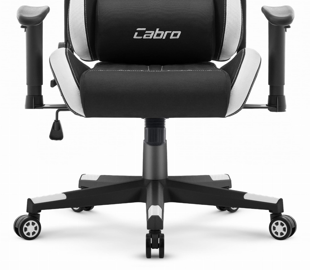Fotel biurowy Cabro C508 Black White Czarny Biały Tkanina