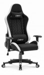 Fotel biurowy Cabro C508 Black White Czarny Biały Tkanina