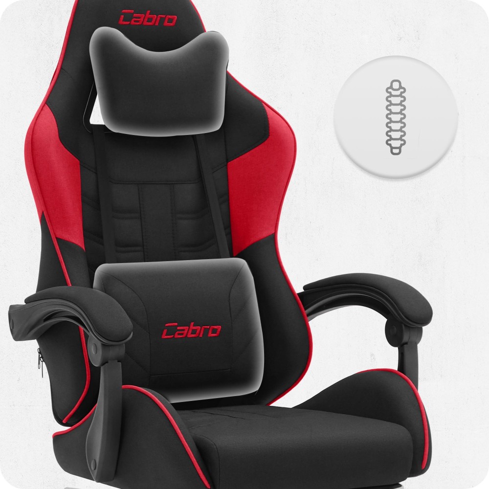 Fotel gamingowy C501 Czerwony Tkanina